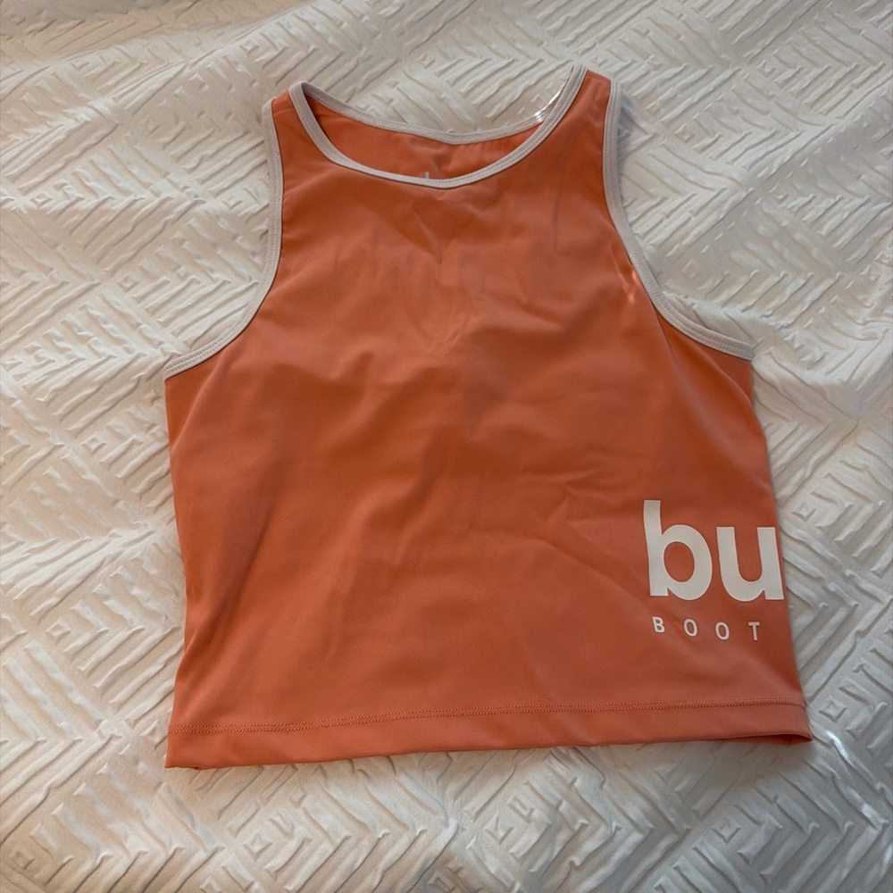Burn Boot Camp coral cropped tank size xs!